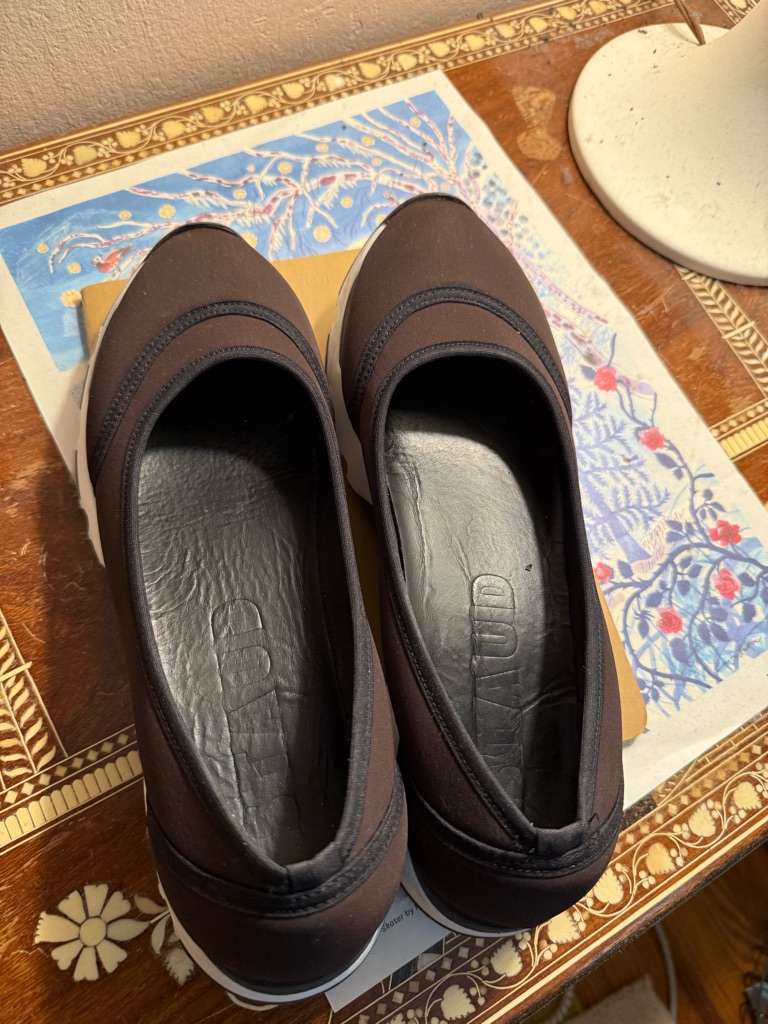 Staud Brown And Black Slip-On Flats